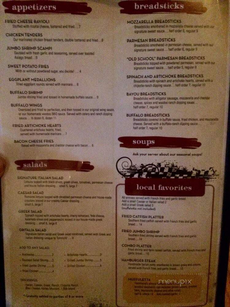 Tommy's Pizza - Hammond, LA menu_pic