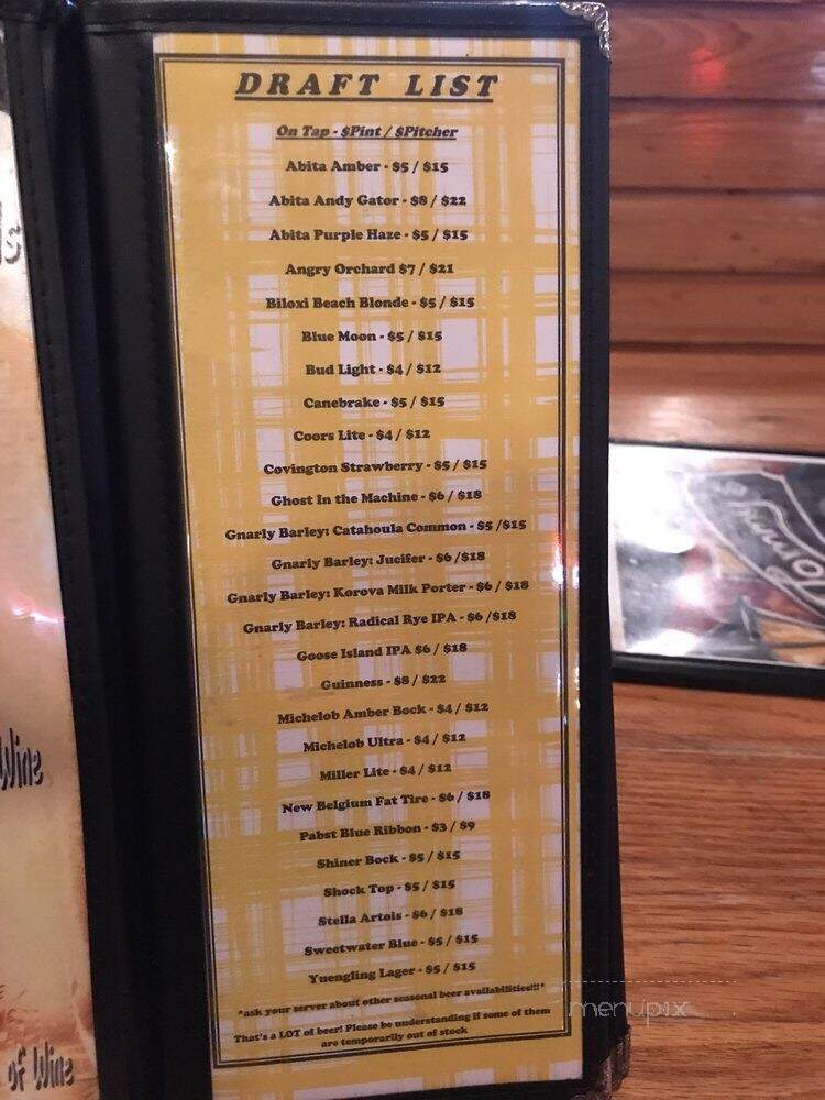 Tommy's Pizza - Hammond, LA menu_pic
