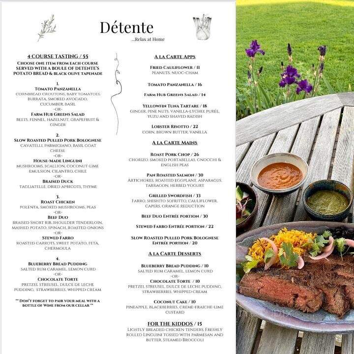 Detente Restaurant - Edgartown, MA menu_pic