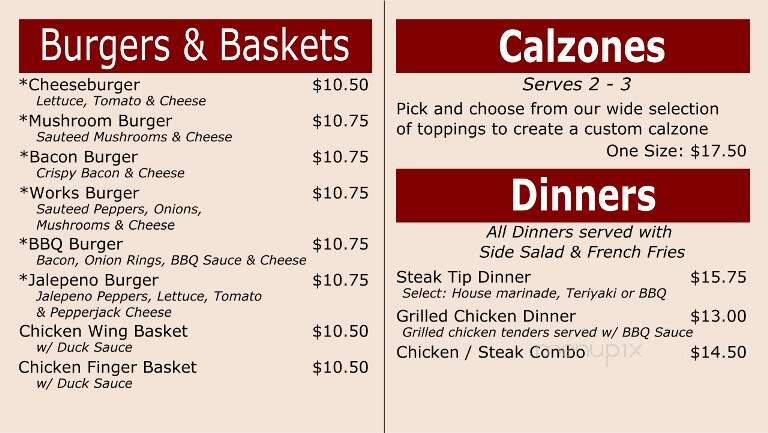 Pizza Works - Burlington, MA menu_pic