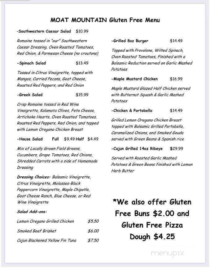 Moat Mountain Smokehouse - North Conway, NH menu_pic