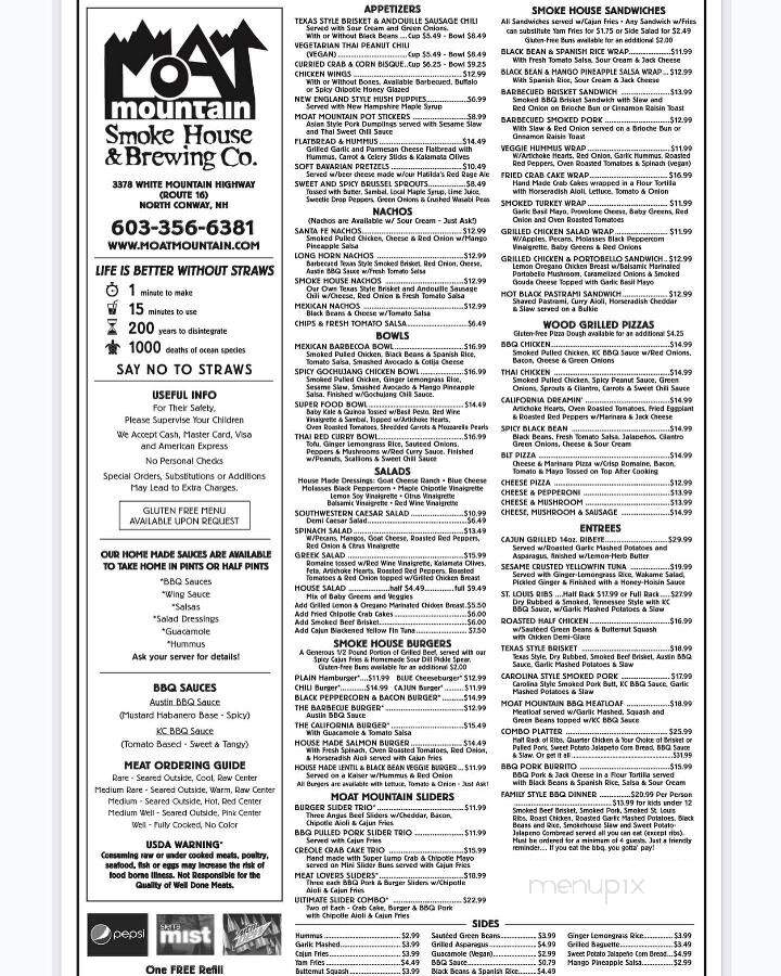 Moat Mountain Smokehouse - North Conway, NH menu_pic
