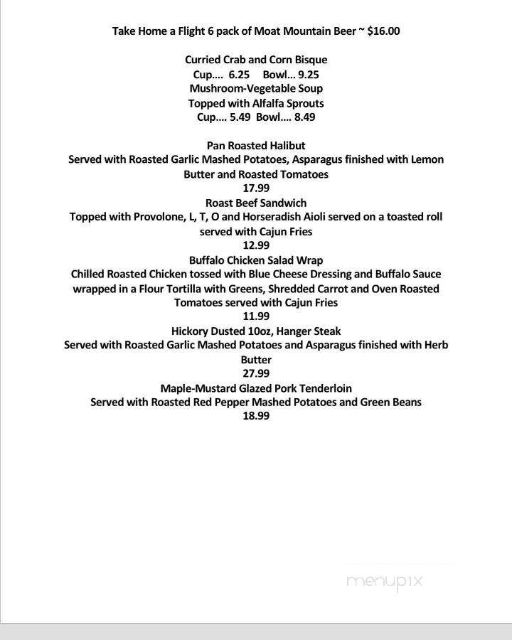 Moat Mountain Smokehouse - North Conway, NH menu_pic