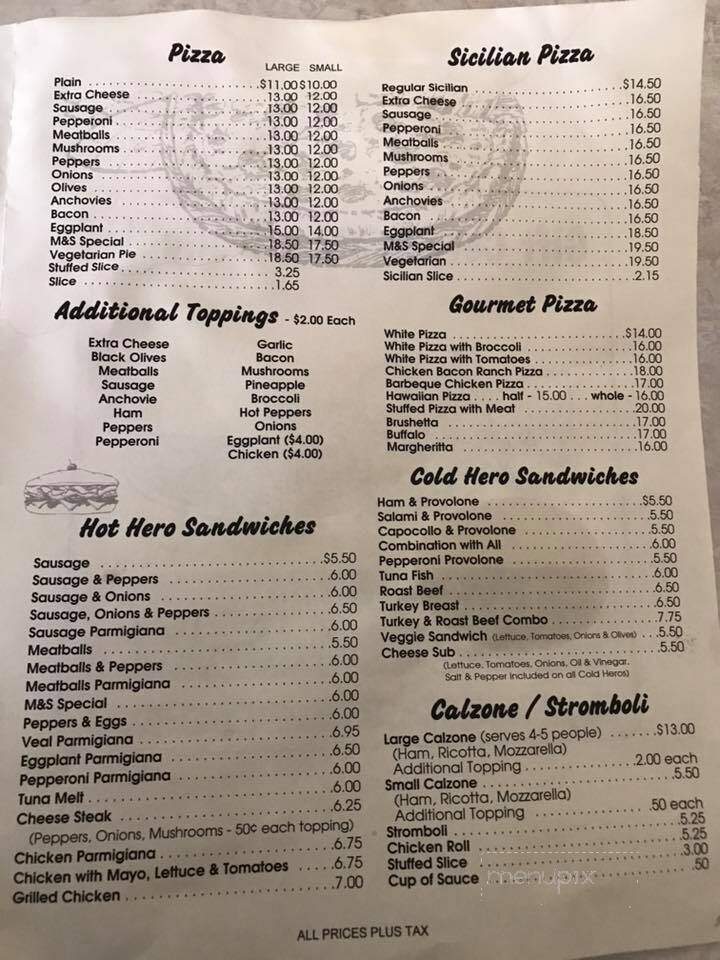M & S Pizza II - Dover, NJ menu_pic