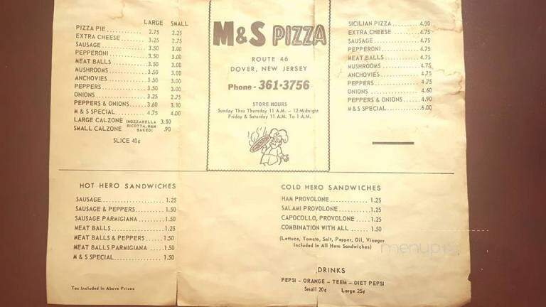 M & S Pizza II - Dover, NJ menu_pic