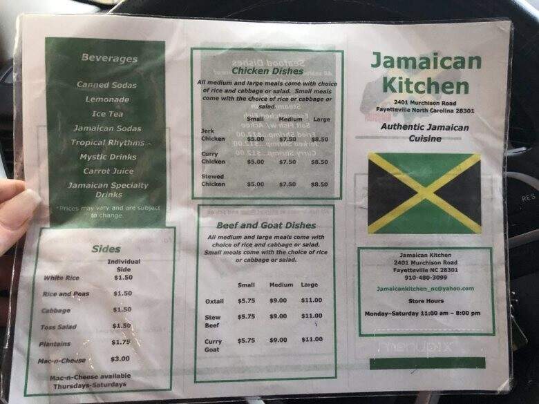 Jamaican Kitchen - Fayetteville, NC menu_pic