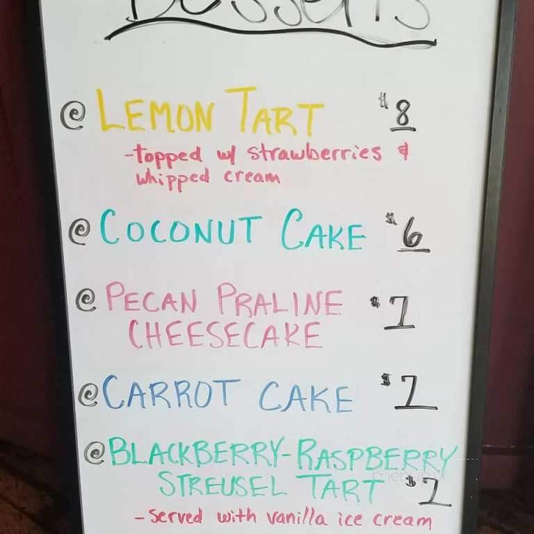 Jordan's Street Cafe - Brevard, NC menu_pic