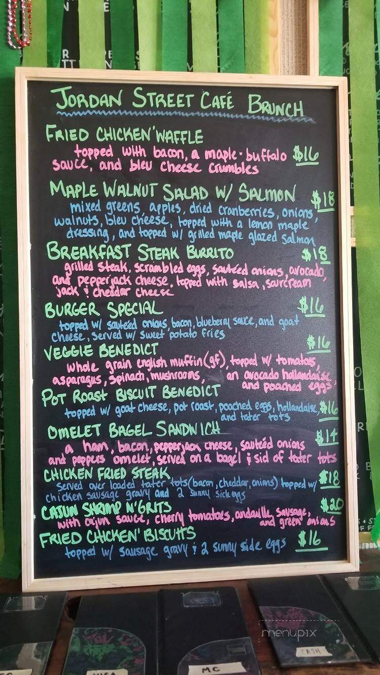 Jordan's Street Cafe - Brevard, NC menu_pic