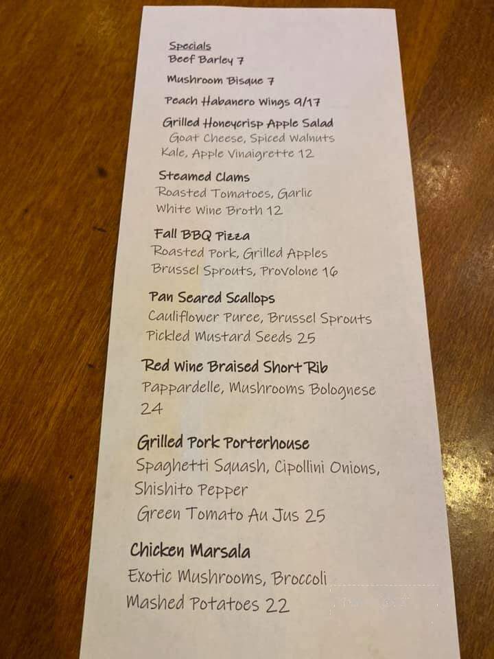 Stottsville Inn - Parkesburg, PA menu_pic