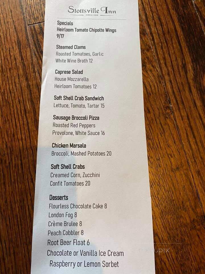 Stottsville Inn - Parkesburg, PA menu_pic