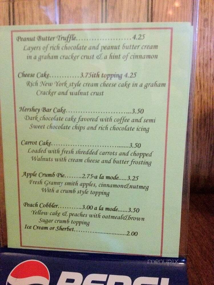 Whistle Stop Restaurant - Centre Hall, PA menu_pic