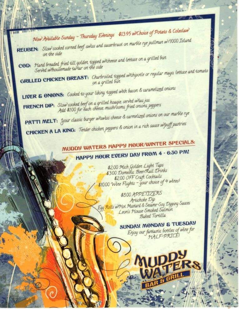 Muddy Waters Bar & Grill - Prescott, WI menu_pic