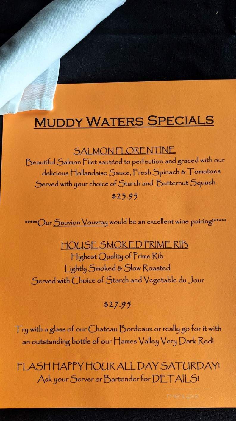 Muddy Waters Bar & Grill - Prescott, WI menu_pic