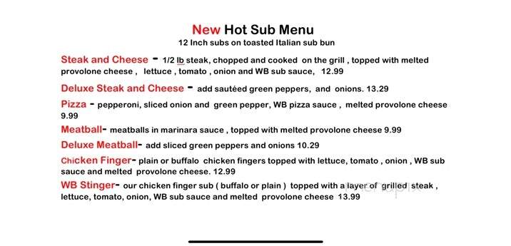 Woody Burger - Havelock, ON menu_pic