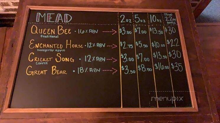 Arktos Meadery - Grand Rapids, MI menu_pic