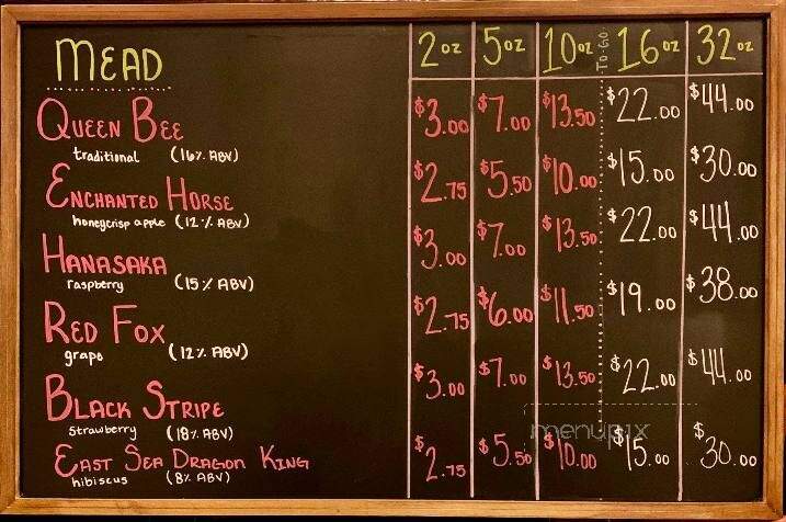 Arktos Meadery - Grand Rapids, MI menu_pic