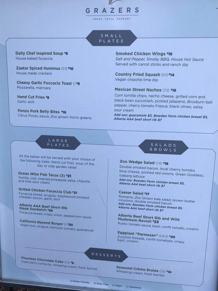 Grazers - Calgary, AB menu_pic