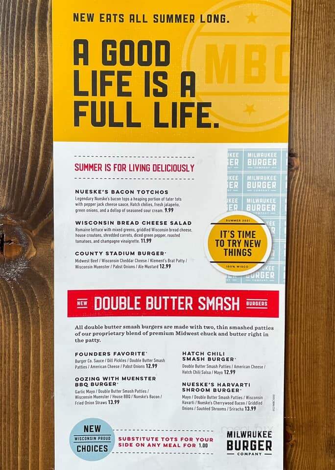 Milwaukee Burger Company - Hudson, WI menu_pic