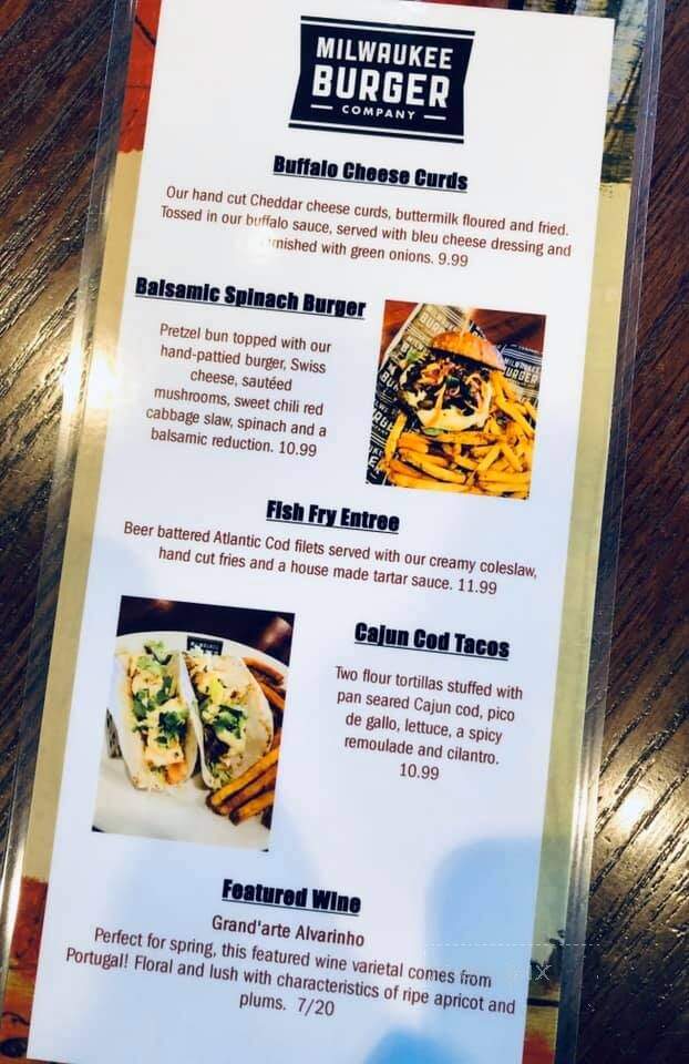 Milwaukee Burger Company - Hudson, WI menu_pic