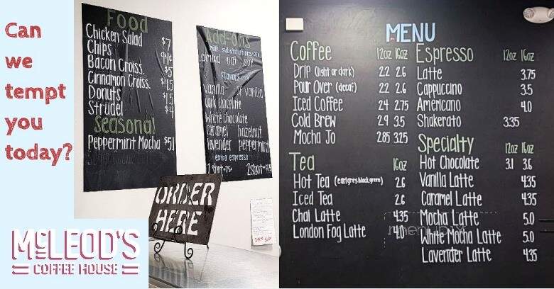McLeod's Coffee House - Lexington, KY menu_pic