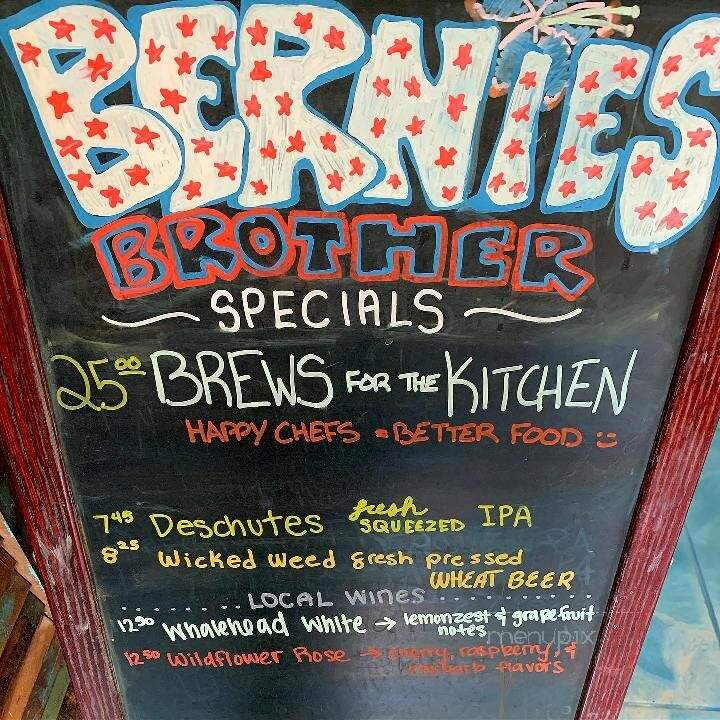 Bernie's Brother - Corolla, NC menu_pic