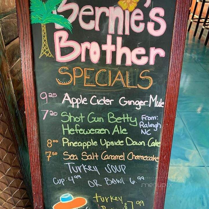 Bernie's Brother - Corolla, NC menu_pic