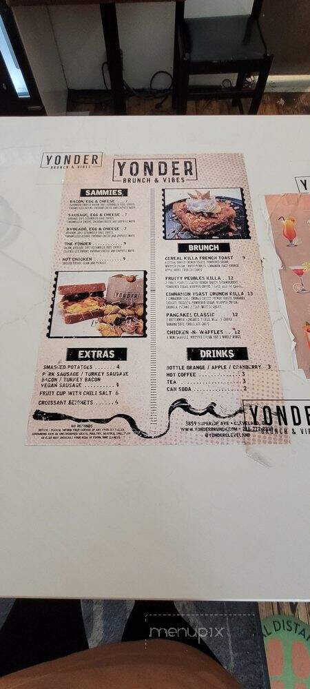 Yonder Brunch & Vibes - Cleveland, OH menu_pic