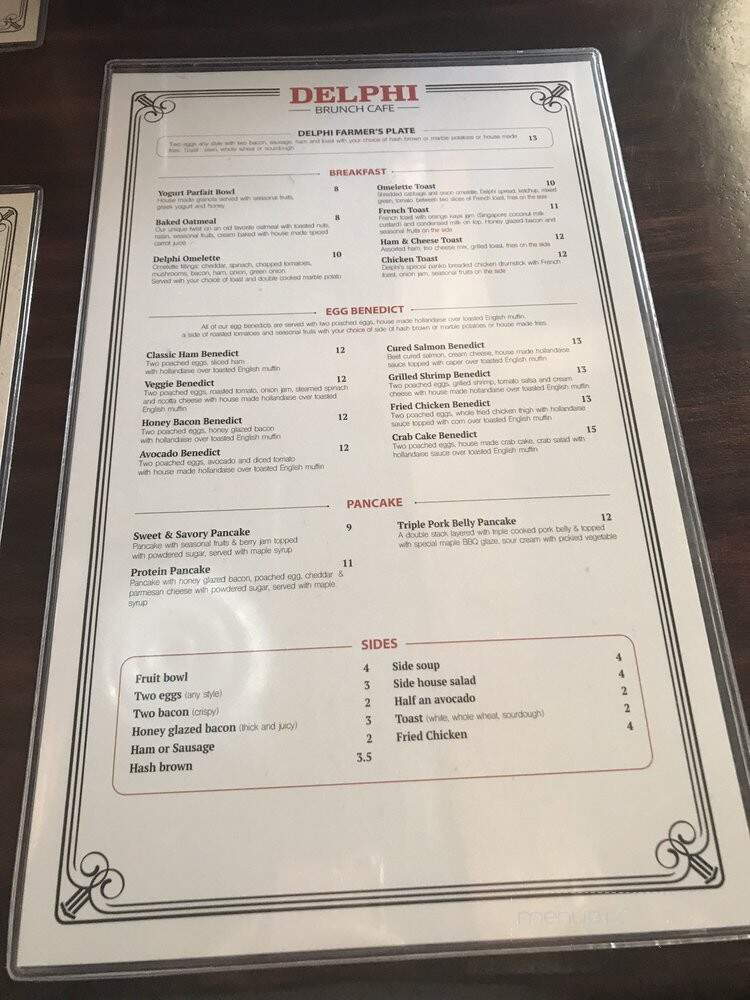Delphi Brunch Cafe - Langley, BC menu_pic
