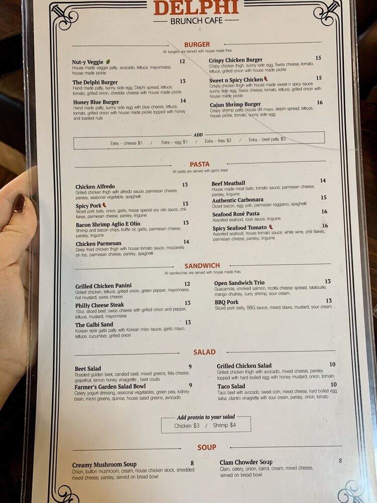 Delphi Brunch Cafe - Langley, BC menu_pic