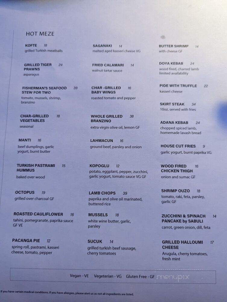 Doya - Miami, FL menu_pic