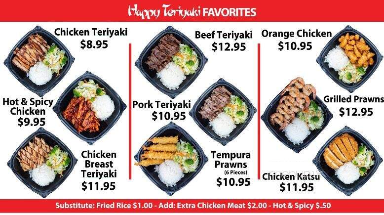 Happy Teriyaki - Twin Falls, ID menu_pic