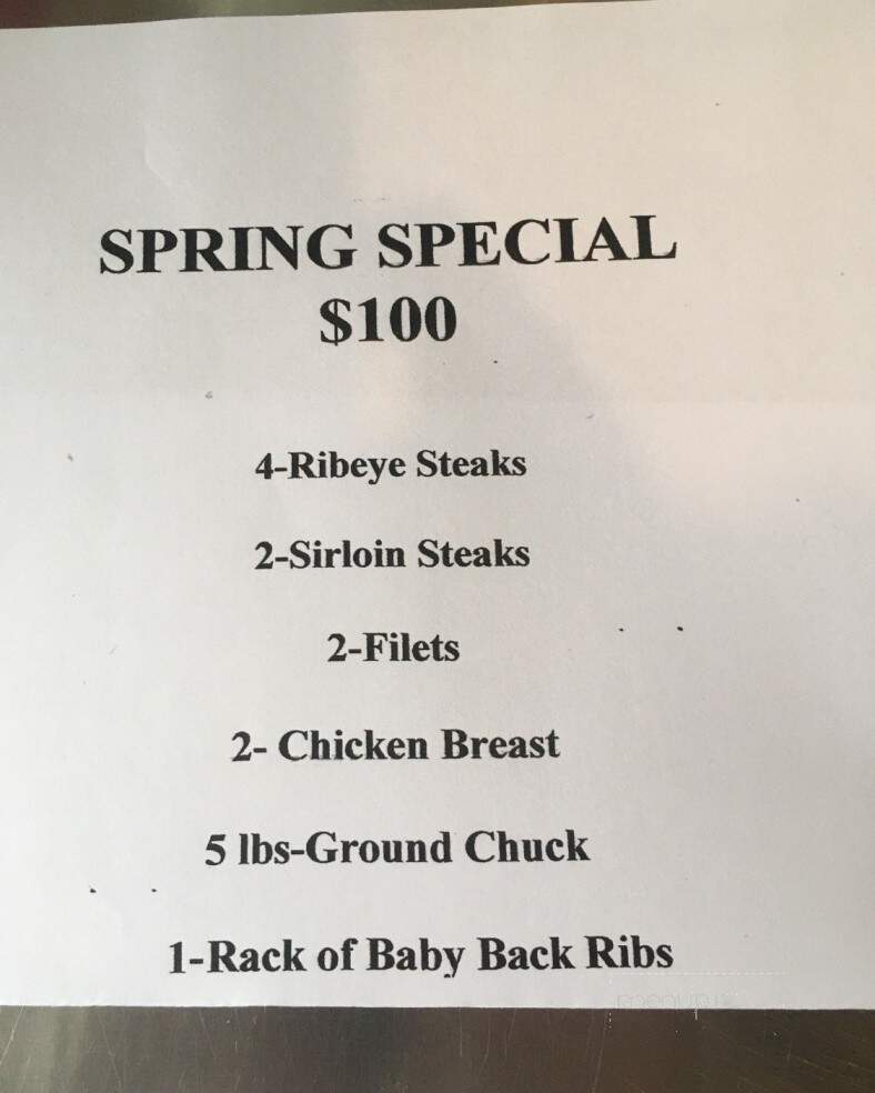 Call's Meat Market - Hurricane, WV menu_pic