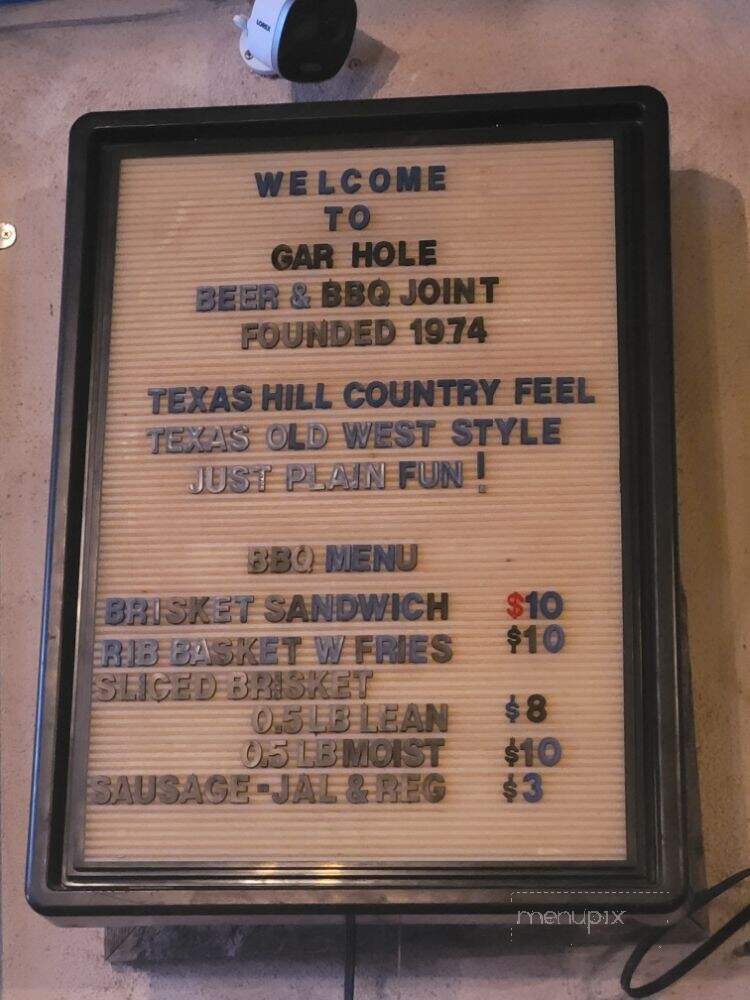 Gar Hole - Anna, TX menu_pic