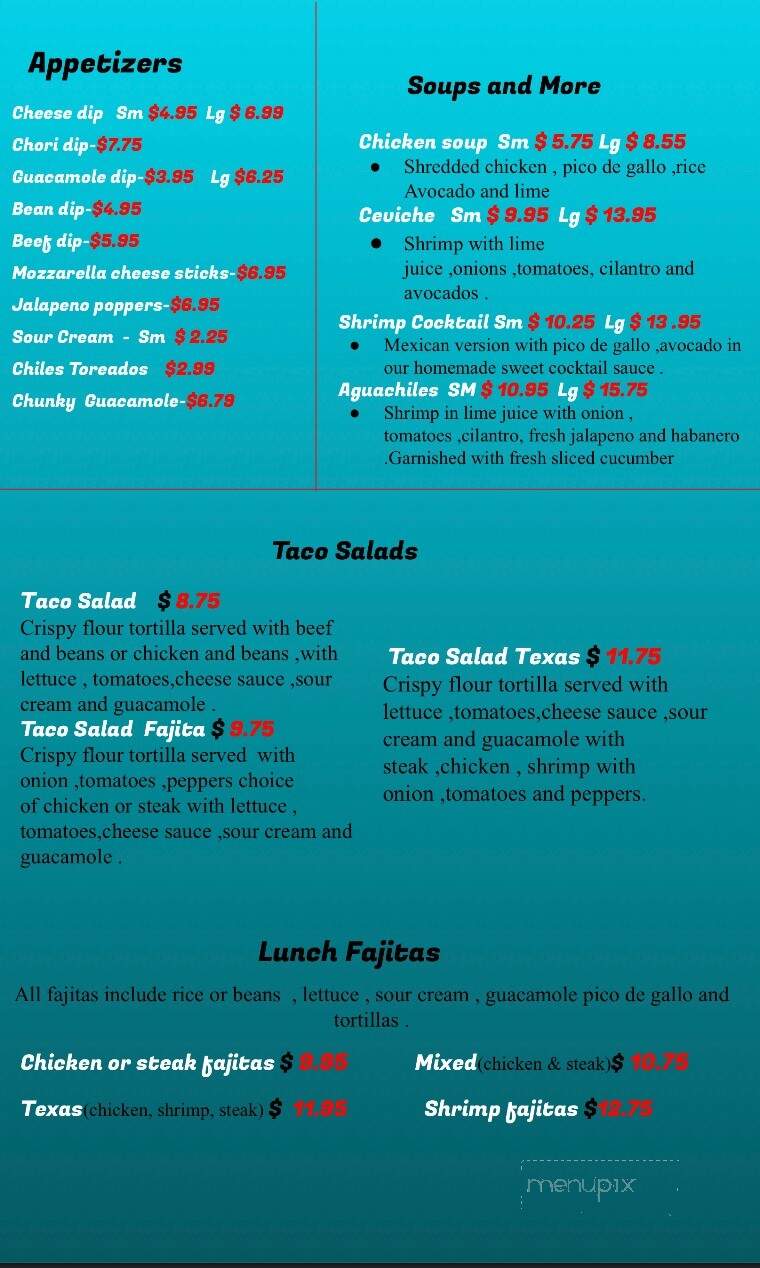 Cancun Express - Cleveland, GA menu_pic