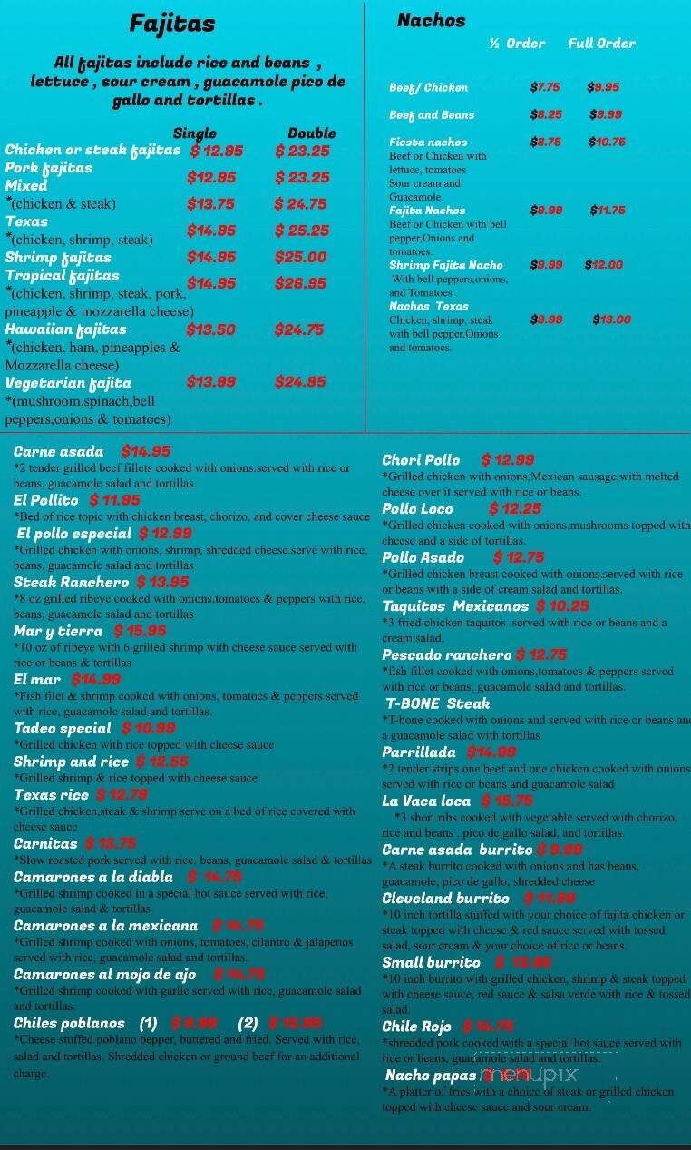 Cancun Express - Cleveland, GA menu_pic