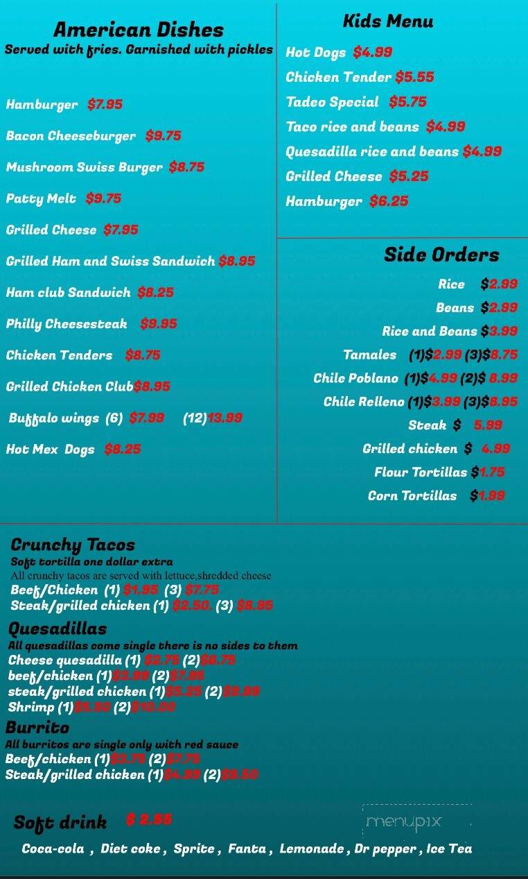 Cancun Express - Cleveland, GA menu_pic