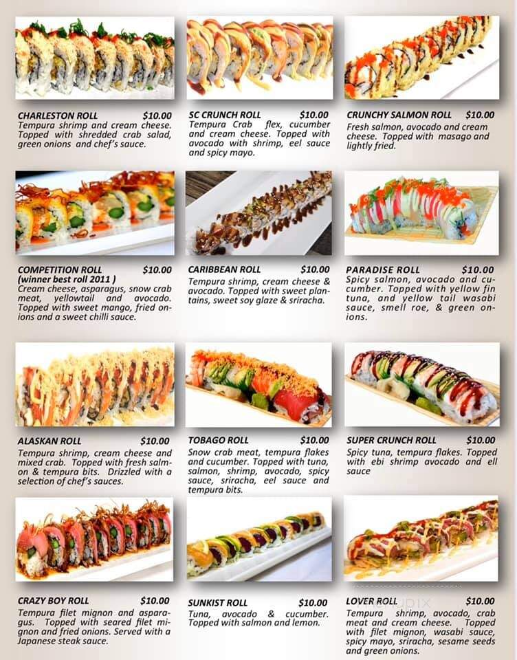 Tobo Sushi - Charleston, SC menu_pic