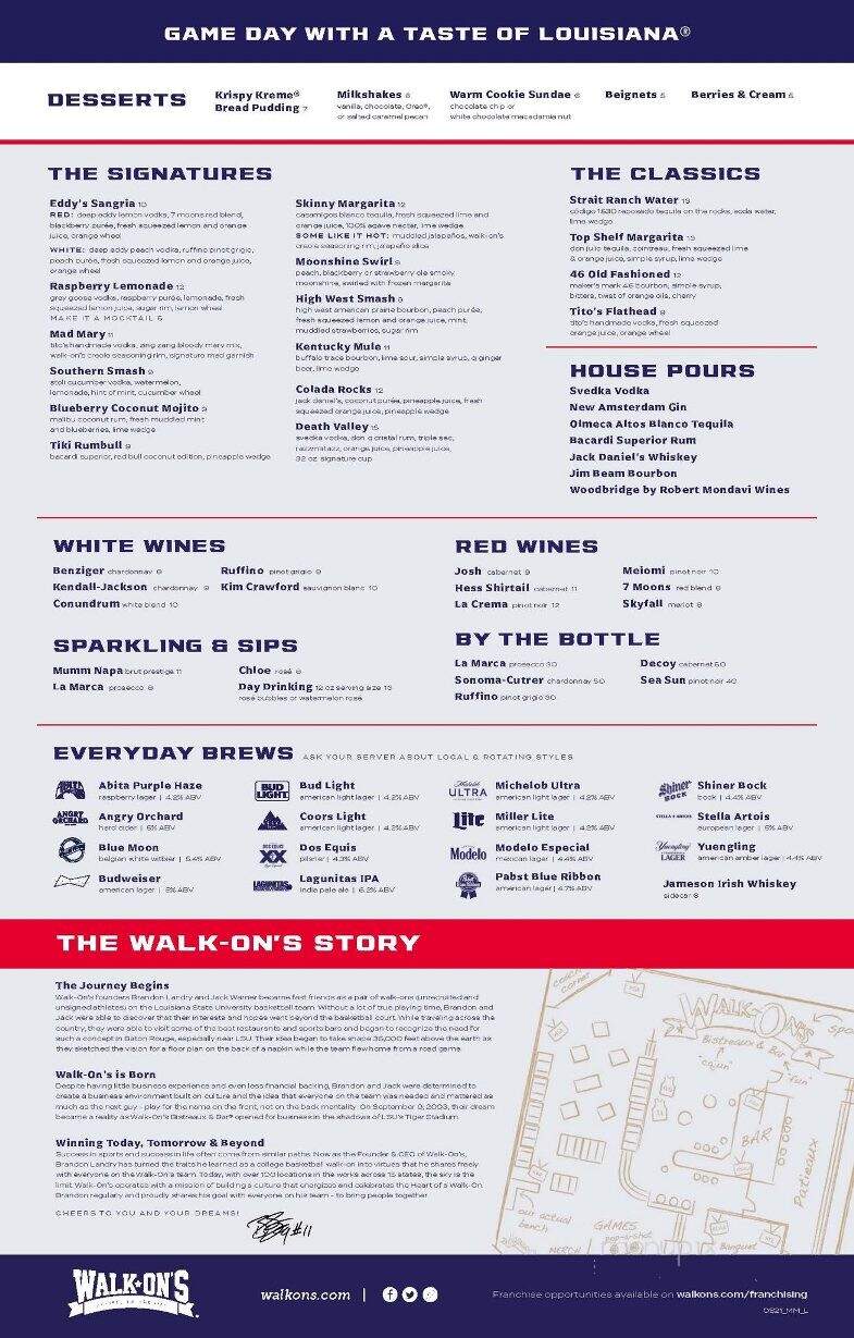 Walk-On's Sports Bistreaux - Oxford, MS menu_pic