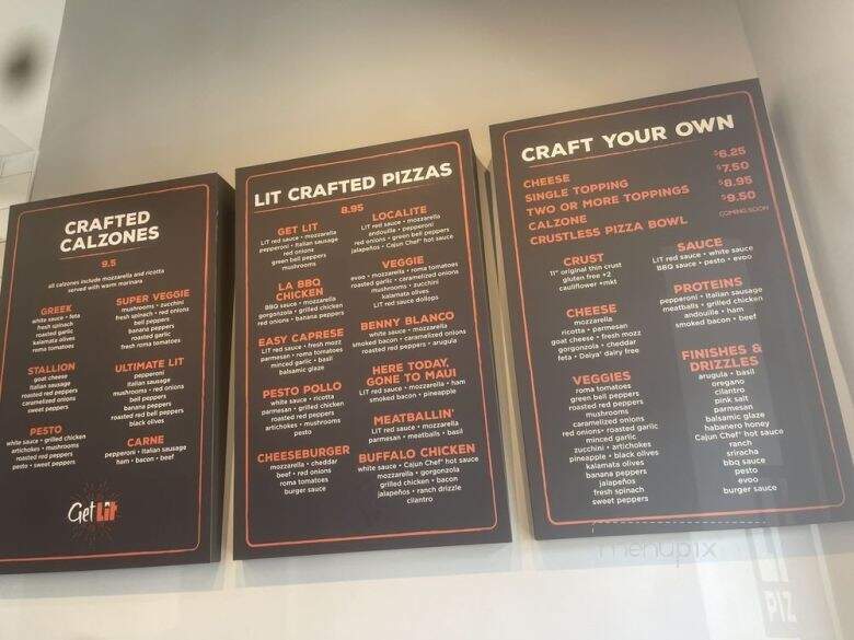Lit Pizza - Elmwood, LA menu_pic
