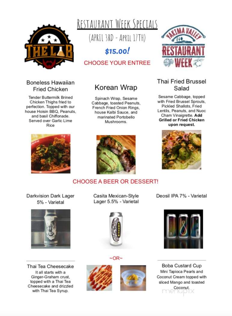 Eats & Elixirs - Yakima, WA menu_pic