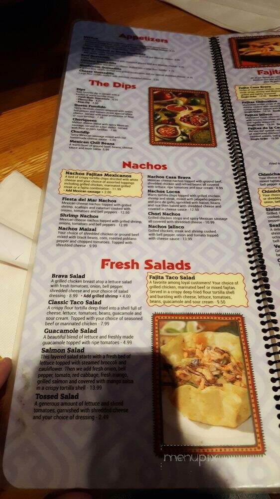 Casa Brava - Bedford, IN menu_pic