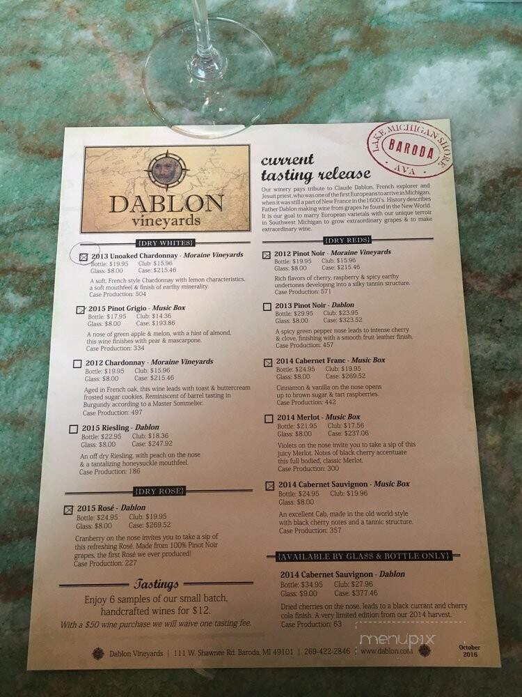 Dablon Winery - Baroda, MI