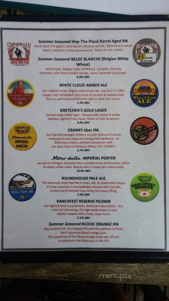 Sun Valley Brewing Company - Hailey, ID menu_pic