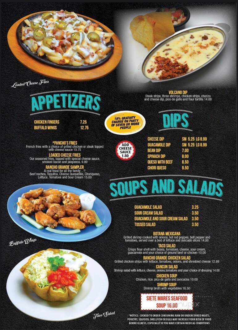 Rancho Grande Mexican Restaurant - Beaufort, SC menu_pic