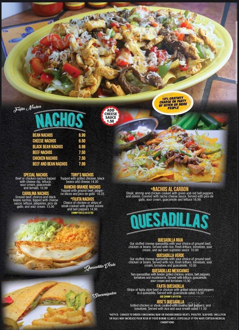 Rancho Grande Mexican Restaurant - Beaufort, SC menu_pic