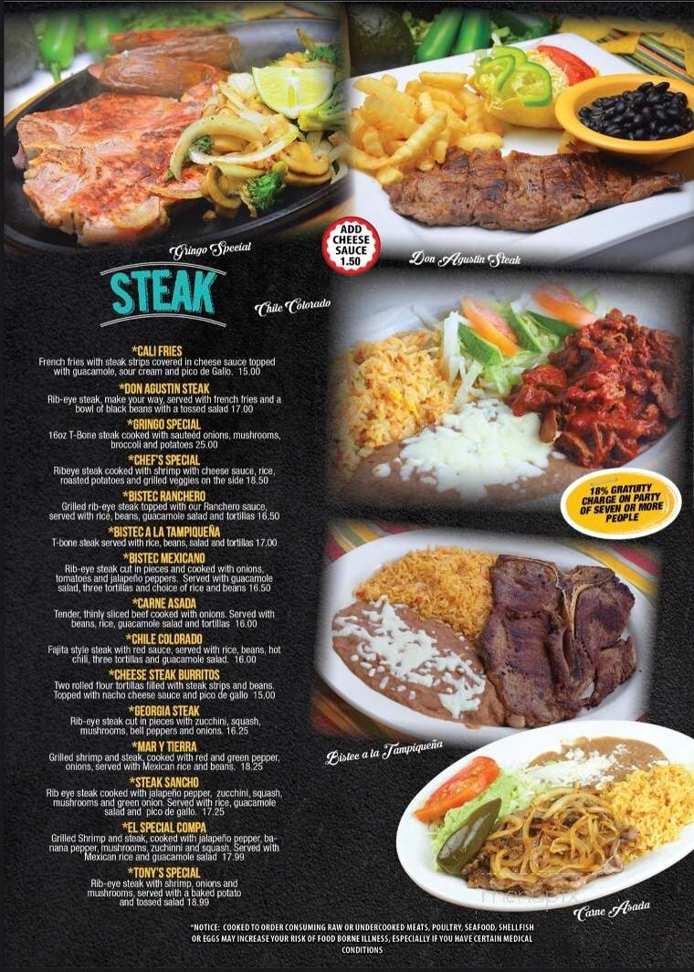 Rancho Grande Mexican Restaurant - Beaufort, SC menu_pic