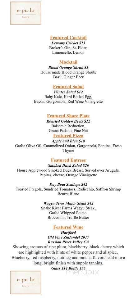 Epulo - Edmonds, WA menu_pic