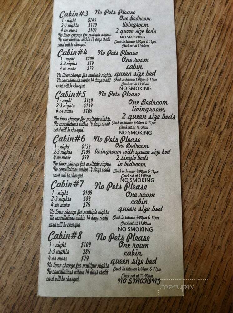 Mt. Baldy Lodge Restaurant - Mount Baldy, CA menu_pic