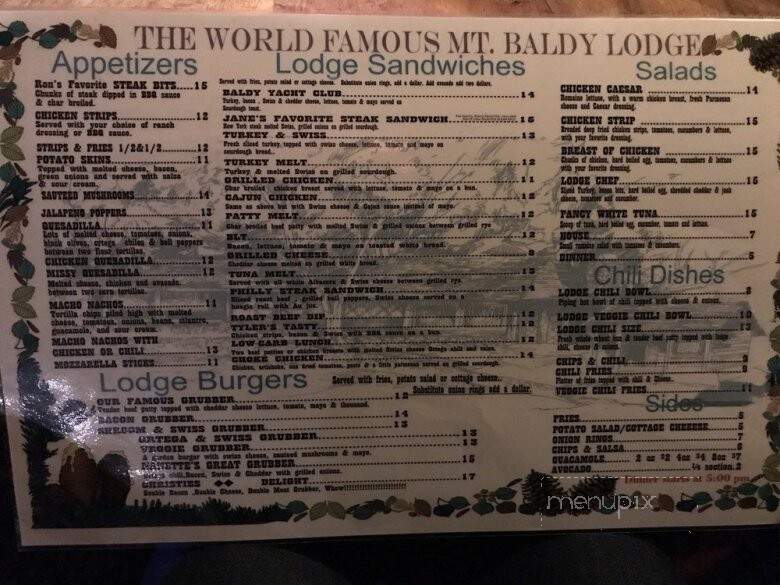 Mt. Baldy Lodge Restaurant - Mount Baldy, CA menu_pic