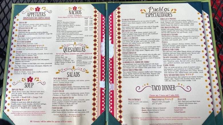 Pueblos - Cumming, GA menu_pic